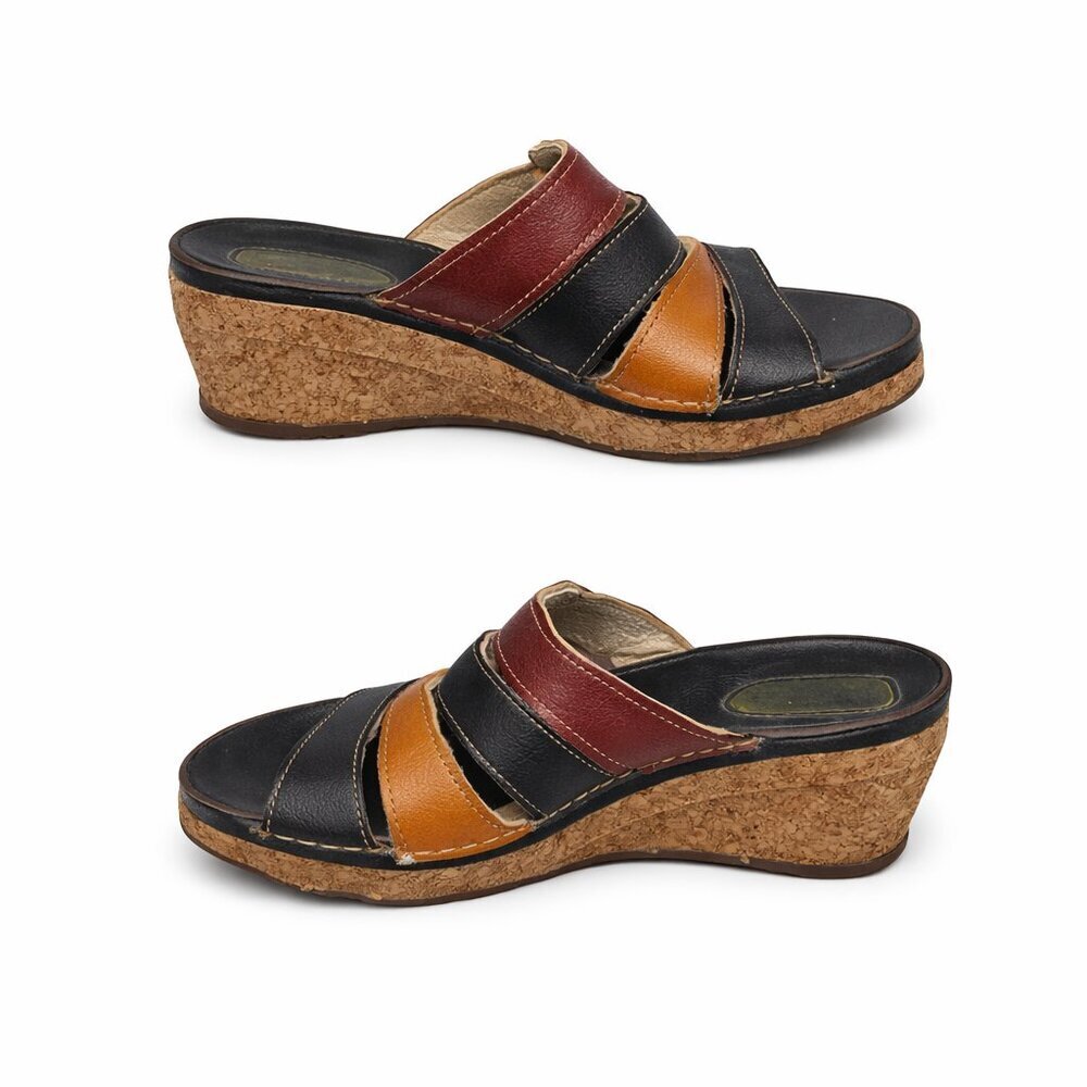 El Naturalista Wedge Slip-On Sandals Size 40/US 8